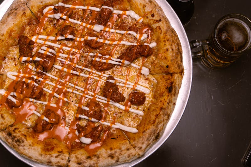 Dessert pizza and sweet treats